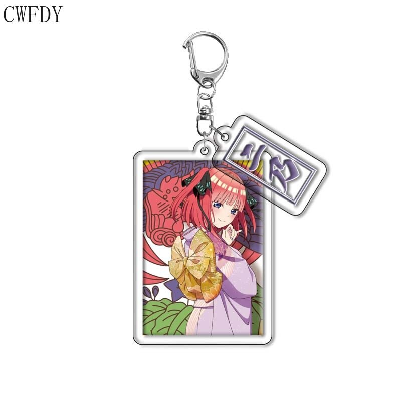 The Quintessential Quintuplets Keychain Anime Figure Nakano Ichika Nino Miku Yotsuba Itsuki Sisters Acrylic Charm Key Chain Gift