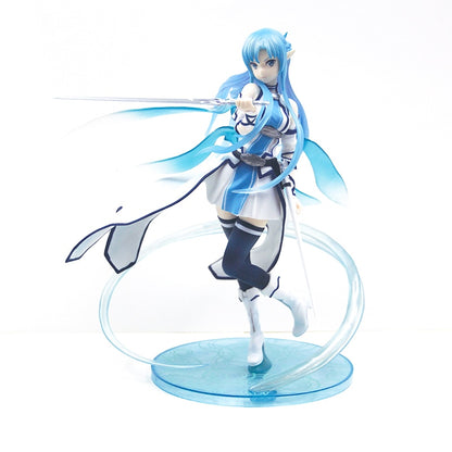 22cm Sword Art Online Anime Figure Asuna Aincrad Action Figure Ordinal Scale - Asuna Figure Collection Model Doll Toys Gift