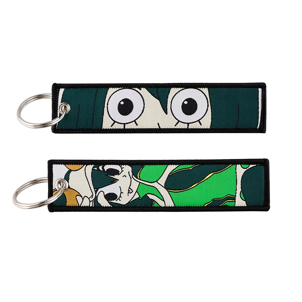 My Hero Academia Anime Key Chain for Men Key Fobs Holder Embroidery Key Ring Key Tag for Motorcycles and Cars Accessories