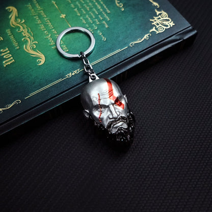 God of War Keychain Kratos Axe Leviathan Key Chain Keyring Blades of Chaos Swords Game Accessories Car Key Ring Pendant llaveros