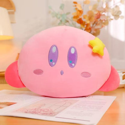 Anime Kirby Plush Car Neck Headrest Pillow Car Accessories Cartoon Kawaii Auto Seat Head Support Neck Protector Seat Belt Covers