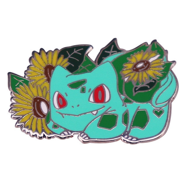 Anime Bulbasaur Enamel Pins Collect Pokemon Metal Cartoon Brooch Backpack Hat Bag Collar Lapel Badges Anime  Fans Gift