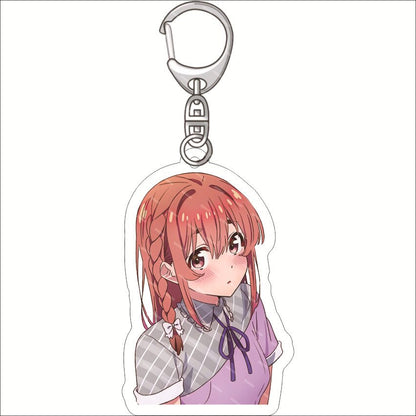 Rent A Girlfriend Keychain Anime Ichinose Chizuru Nanami Mami Sarashina Ruka Sakurasawa Sumi Cute Mold Acrylic Keyrings Jewelry