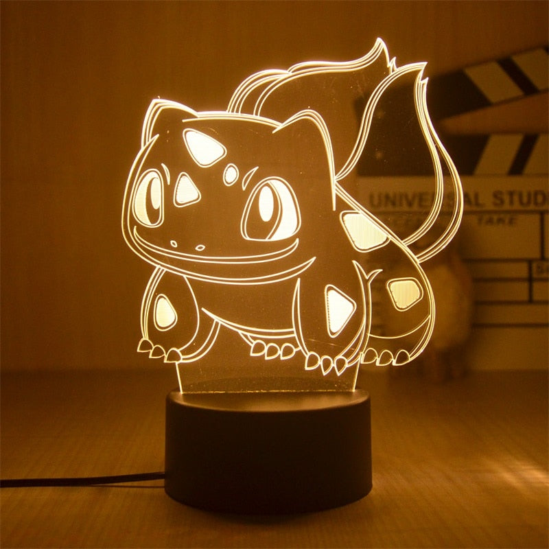 New Pokemon Pikachu Led 3D Night Light Kids Toy Anime Figures Cute Pikachu Bedside Lamp for Children Bedroom Decor Birthday Gift