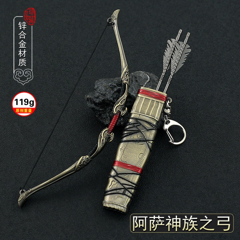 God of War Alloy Game Peripherals Models Pendant Anime Kratos Weapon Metal Replica Miniature Decoration Blade of Chaos Ornaments