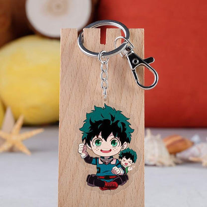 Keychain Anime Character My Hero Academia Deku Acrylic Keyring Japanese Cartoon Bag Handbag Gift For Student Comic Fans