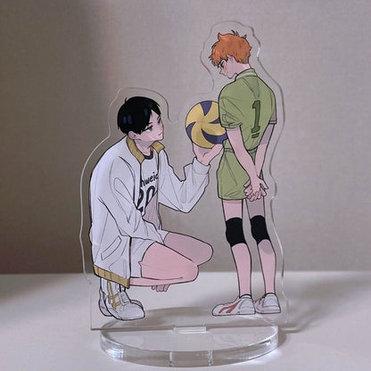 Anime Haikyuu!! Volleyball Boys Figures Acrylic Stand Hinata Shoyo Kageyama Tobio Desk Plate Model Action Decor Ornaments