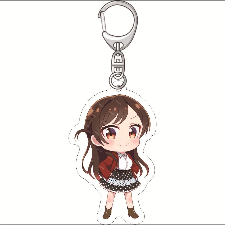 Rent A Girlfriend Keychain Anime Ichinose Chizuru Nanami Mami Sarashina Ruka Sakurasawa Sumi Cute Mold Acrylic Keyrings Jewelry