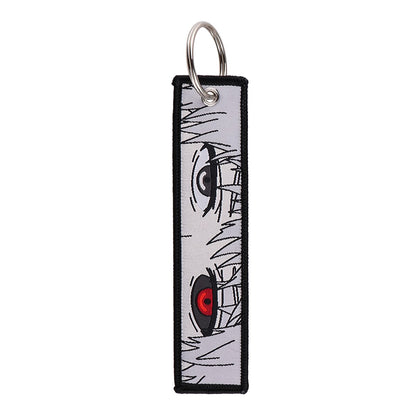 Tokyo Ghoul Keychain Manga Embroidery Key Chain for Motorcycles and Cars Gifts Key Tag Anime Key Chain Key Ring Chaveiro