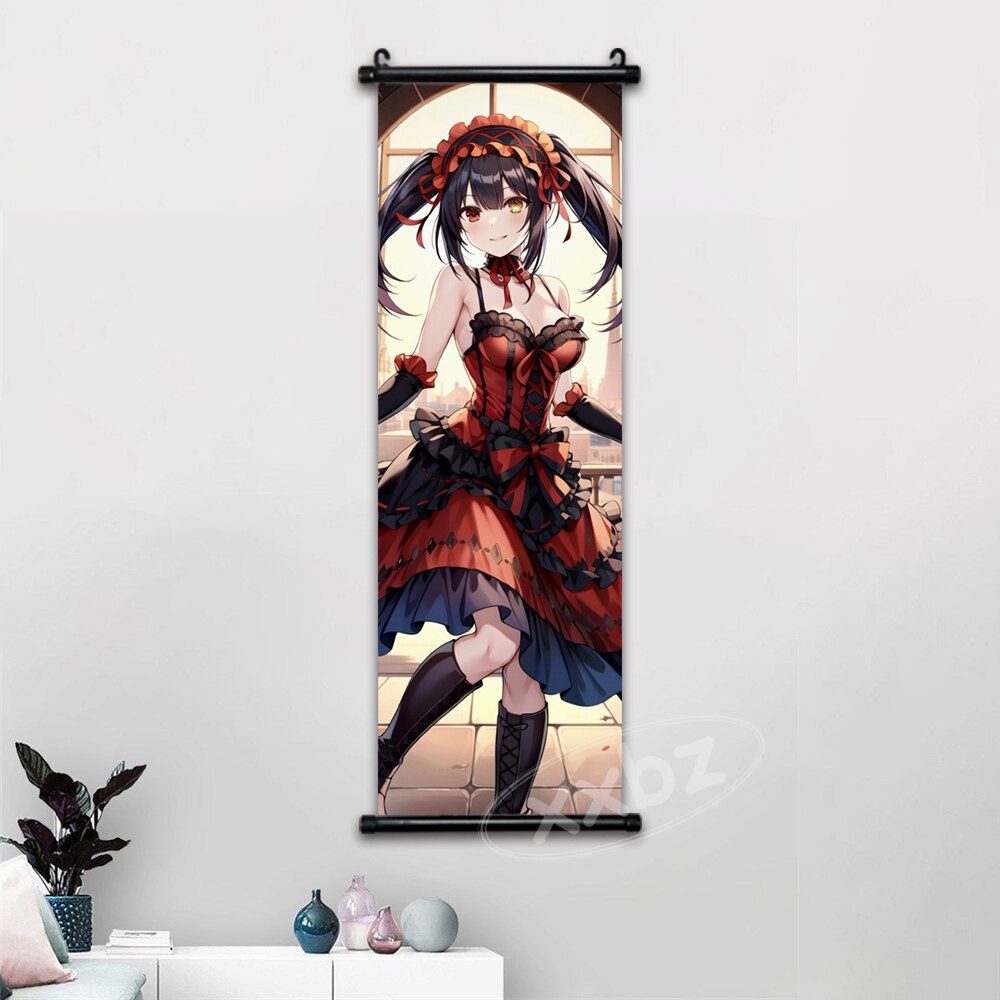 Anime Date A Live Poster Wall Art Canvas Kawaii Princess Pictures Modern Painting Tokisaki Kurumi Hanging Scroll Home Decor Gift