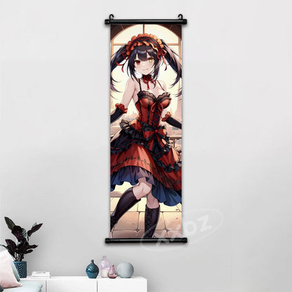 Anime Date A Live Poster Wall Art Canvas Kawaii Princess Pictures Modern Painting Tokisaki Kurumi Hanging Scroll Home Decor Gift