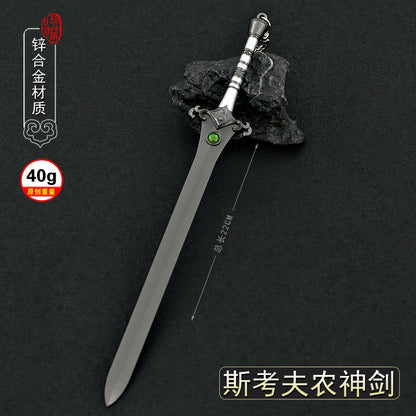 God of War Alloy Game Peripherals Models Pendant Anime Kratos Weapon Metal Replica Miniature Decoration Blade of Chaos Ornaments