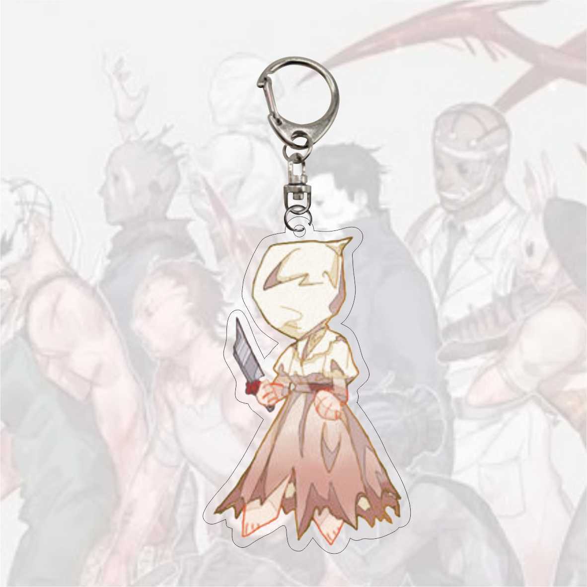 Game Dead by Daylight Gothic Figures Pendant Key Chain The Huntress Trapper Wraith Hillbilly Anime Theme Acrylic Metal Keychain