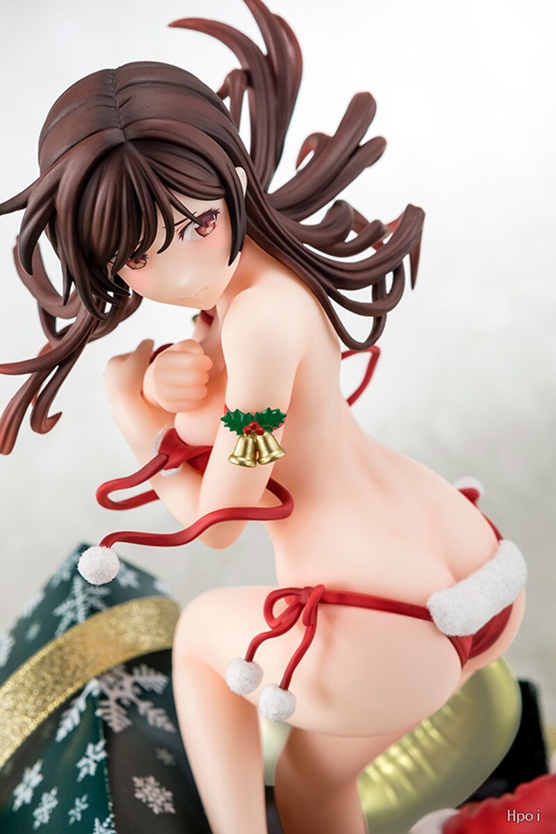 Genuine Original Anime Rent Girlfriend Ichinose Chizuru Figure 24CM PVC Christmas Dress Sexy Bikini Gift Box Model Dolls Toy