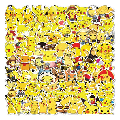 50/100PCS Pokemon Stickers Kids Stickers for Laptop Cute Anime Children's Pack Waterproof Cool Funny Suitcase Skateboard Classic