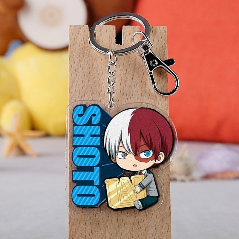 Keychain Anime Character My Hero Academia Deku Acrylic Keyring Japanese Cartoon Bag Handbag Gift For Student Comic Fans