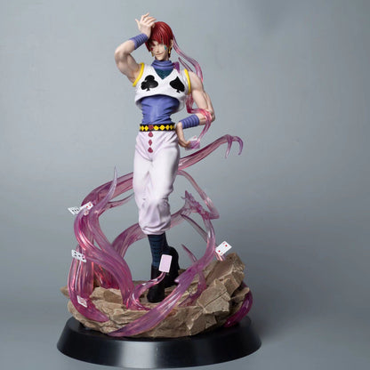 32cm Anime Hunter X Hunter Figure GK Hisoka with Replacement Head Action Figure PVC Collection Statue Model Toys for Gifts