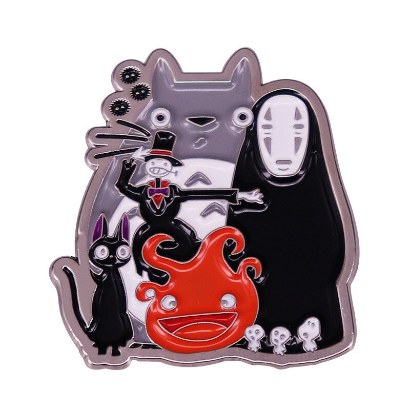 Kiki&#39;s Delivery Hard Enamel Pins Custom Cartoon Animal Cute Gigi Cat Brooches Anime Collect Lapel Badges Jewelry Gifts Wholesale Studio Ghibli