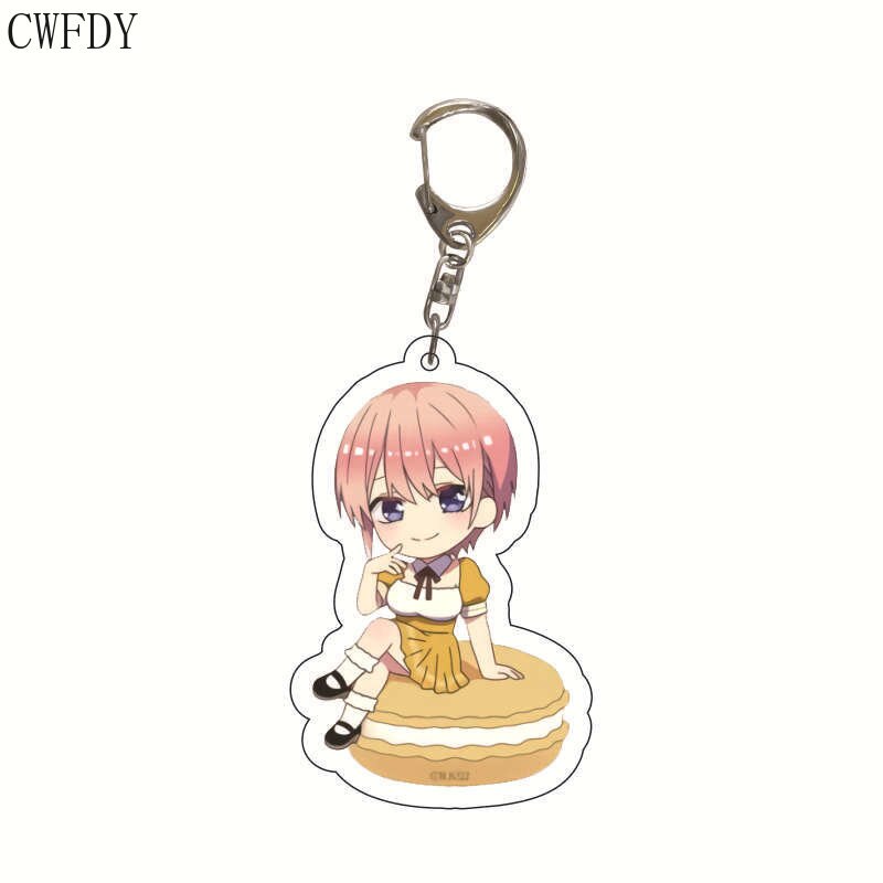 The Quintessential Quintuplets Keychain Anime Figure Nakano Ichika Nino Miku Yotsuba Itsuki Sisters Acrylic Charm Key Chain Gift