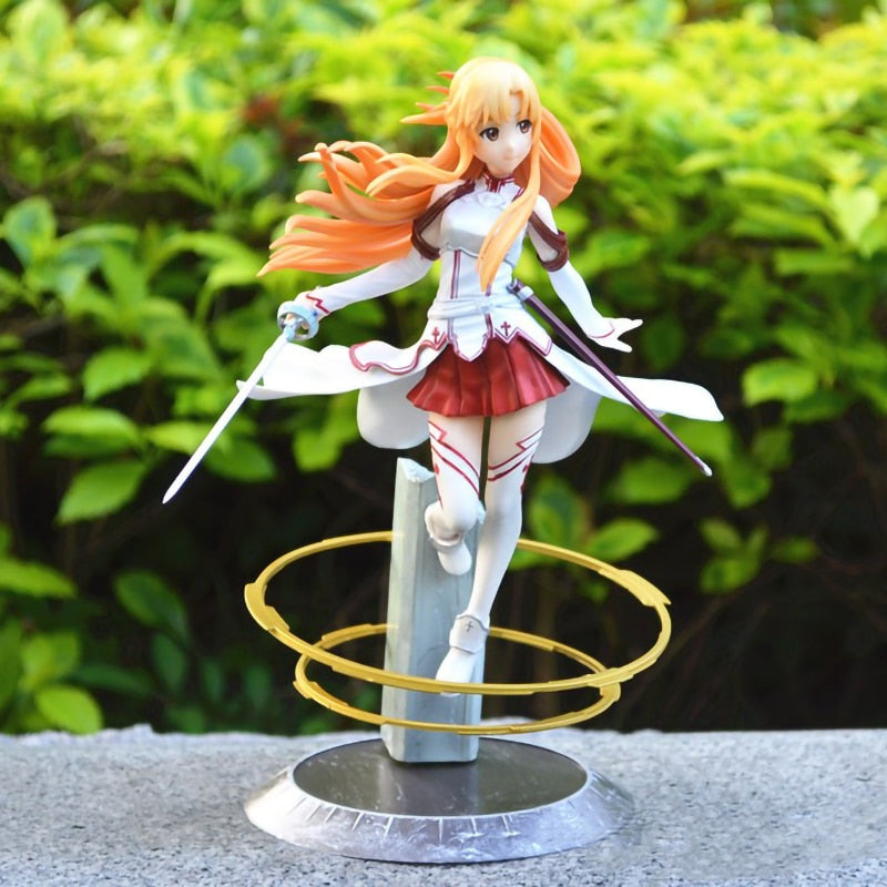 22cm Sword Art Online Anime Figure Asuna Aincrad Action Figure Ordinal Scale - Asuna Figure Collection Model Doll Toys Gift