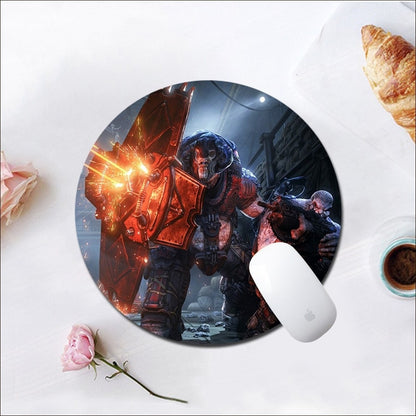 MINISO Gears Of War Mousepad Round Custom Skin Computer Desk Mat Table Pad Laptop Cushion Non-slip Office Desk Accessories