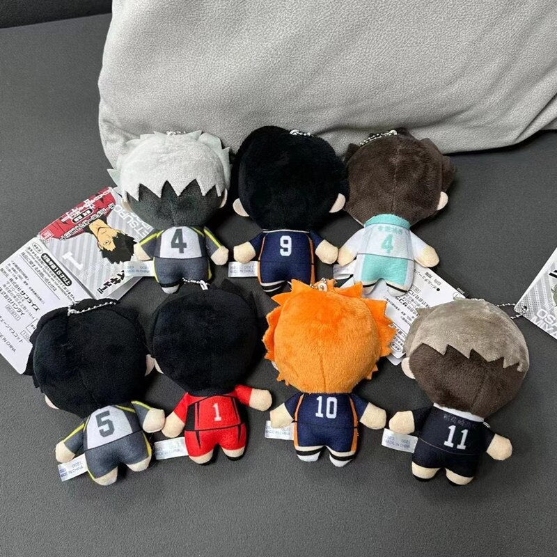 10cm Mini Haikyuu Plush Toy Volleyball Stuffed Doll Hinata Shoyo Tobio Kageyama Yu Nishinoya Plush Pendant Keychain Toy For Gift