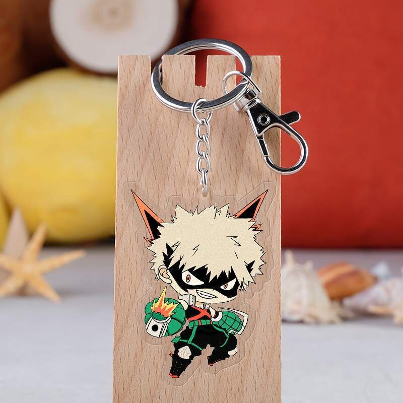 Keychain Anime Character My Hero Academia Deku Acrylic Keyring Japanese Cartoon Bag Handbag Gift For Student Comic Fans