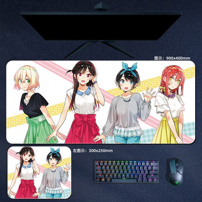 Anime Rent A Girlfriend Mouse Pad Ichinose Chizuru Mami Sumi Ruka Mousepad Computer Laptop Gamer Pad Gaming Accessories Desk Mat