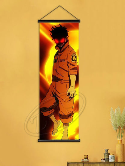 Fire Force Poster Hanging Scrolls Art Mural Shinra Kusakabe Canvas Painting Wall Picture Child Bedroom Home Cuadros Decoration