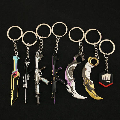 Valorant Knife Weapon Keychain Reaver Karambit Prime Vandal 9cm Samurai Sword Pocketknife Arant Gun Model Gifts Toys for Boys