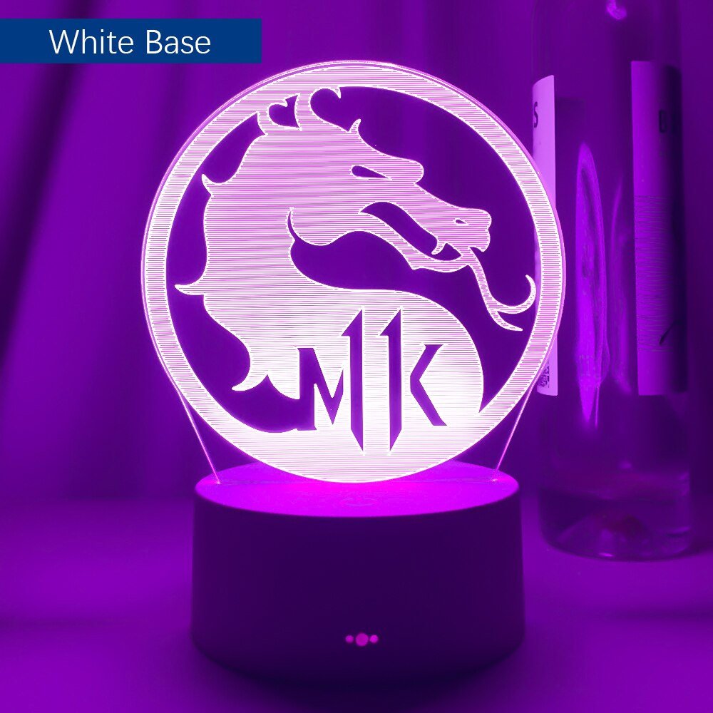 Game Mortal Kombat 11 Logo Night Light Led Touch Sensor Color Changing Nightlight for Kids Child Bedroom Decor Gift Table Lamp