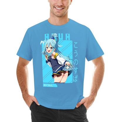 konosuba Aqua shirt T-Shirt funny t shirts tops heavy weight t shirts for men