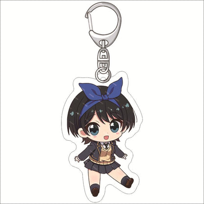 Rent A Girlfriend Keychain Anime Ichinose Chizuru Nanami Mami Sarashina Ruka Sakurasawa Sumi Cute Mold Acrylic Keyrings Jewelry