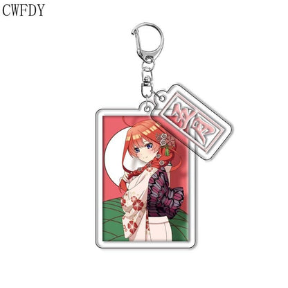 The Quintessential Quintuplets Keychain Anime Figure Nakano Ichika Nino Miku Yotsuba Itsuki Sisters Acrylic Charm Key Chain Gift