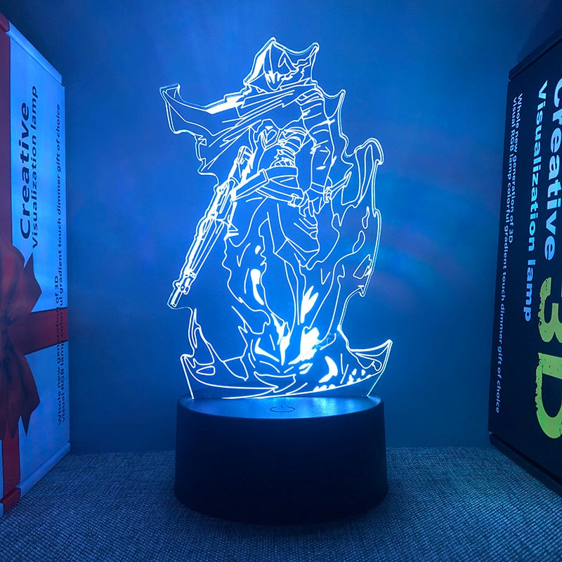 23Models Valorant Figure 3d Led Lamp For Bedroom All Hero Statues Acrylic Night Lights Game Room Decor Holiday Gift Jett Gekko