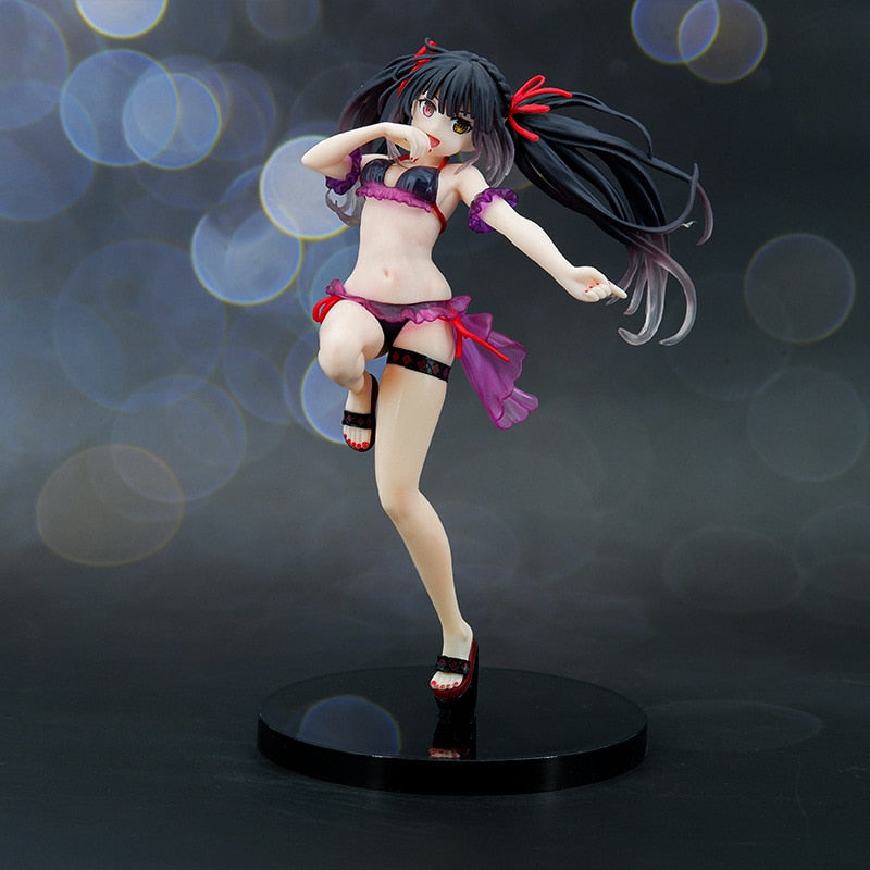 21CM DATE A LIVE  Anime FigureTokisaki Kurumi PVC Action Figure Sexy Swimsuit Bikini Girl Collection Toys Gift