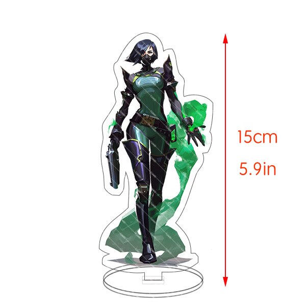 Game Figure Valorant Sage Killjoy Jett Sova Cypher Salvia Acrylic Stand Model Plate Desk Decor Standing Sign Figures Fans Gifts