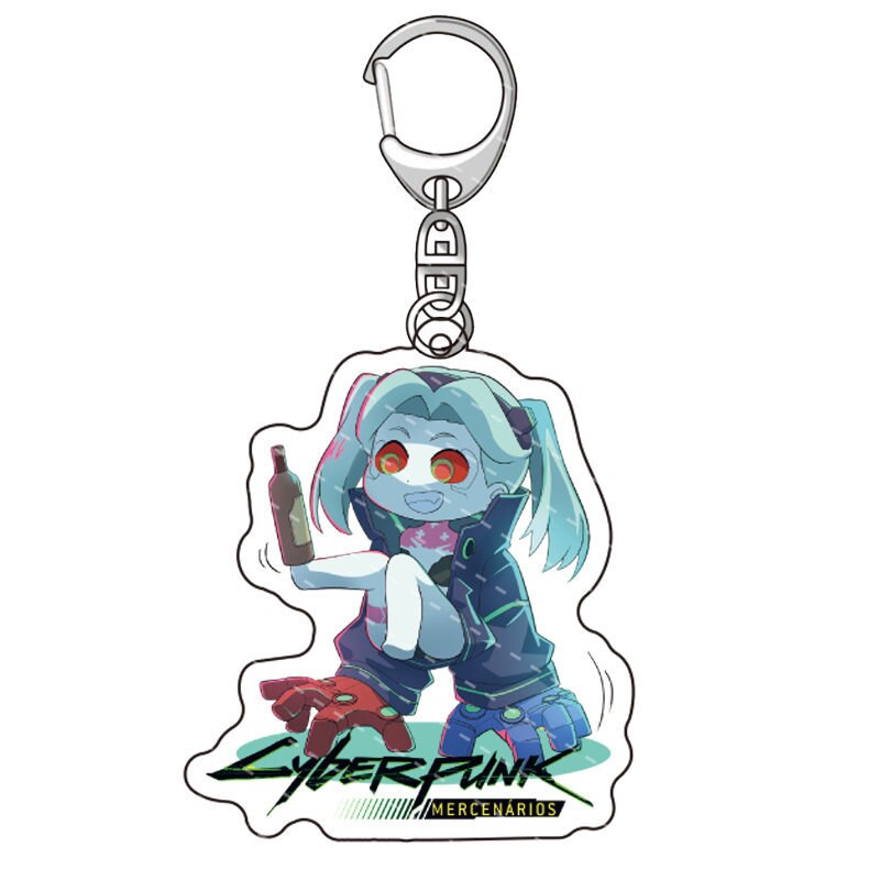 Anime CYBERPUNK EDGERUNNERS Lucy Cute Acrylic Figure pendant keychain Keyring Collection Model Toy Cosplay