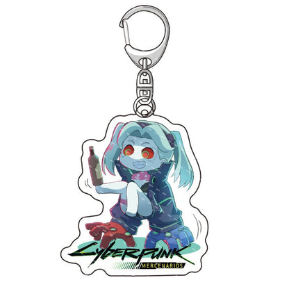 Anime CYBERPUNK EDGERUNNERS Lucy Cute Acrylic Figure pendant keychain Keyring Collection Model Toy Cosplay