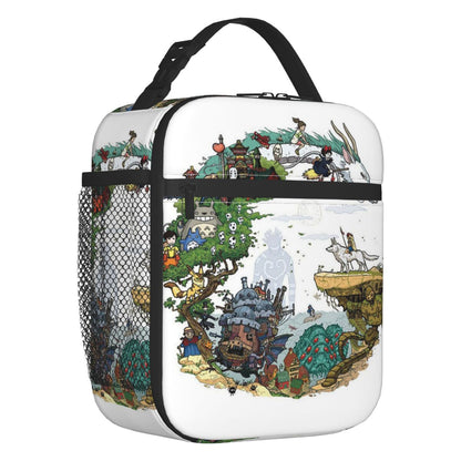 Studio Ghibli Anime My Neighbor Totoro Resuable Lunch Boxes for Women Hayao Miyazaki Cooler Thermal Food Insulated Lunch Bag