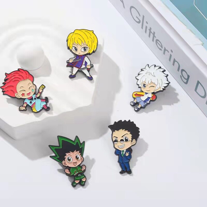 Classic HXH Enamel Pins Hunter Anime Characters Brooches Clothes Hat Backpack Pin Lapel Badges Jewelry Gifts Friends Wholesale