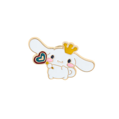 Fashion Kawaii Cinnamoroll My Melody Hello Kitty Sanrio Brooch Strawberry Creative Cute Metal Brooch Wholesale