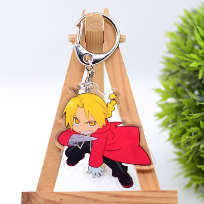 Fullmetal Alchemist Keychain 9 Styles Double Sided Acrylic Cartoon Key Chain Pendant Anime Accessories Keyring Hot Sale