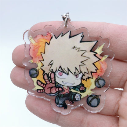 Anime My Hero Academia Cosplay Keychain Accessories Kirishima Eijiro Eraser Head Key Chain Pendant Cartoon Badge