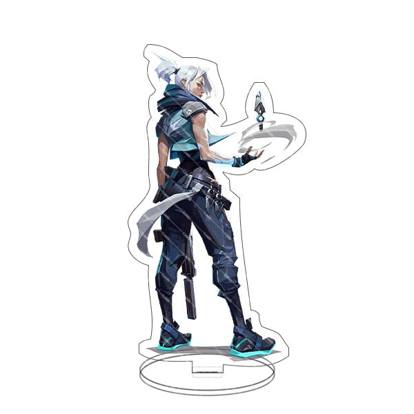 Game Figure Valorant Sage Killjoy Jett Sova Cypher Salvia Acrylic Stand Model Plate Desk Decor Standing Sign Figures Fans Gifts