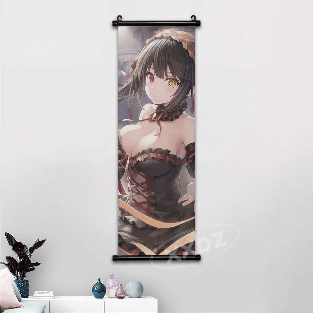 Anime Date A Live Poster Wall Art Canvas Kawaii Princess Pictures Modern Painting Tokisaki Kurumi Hanging Scroll Home Decor Gift