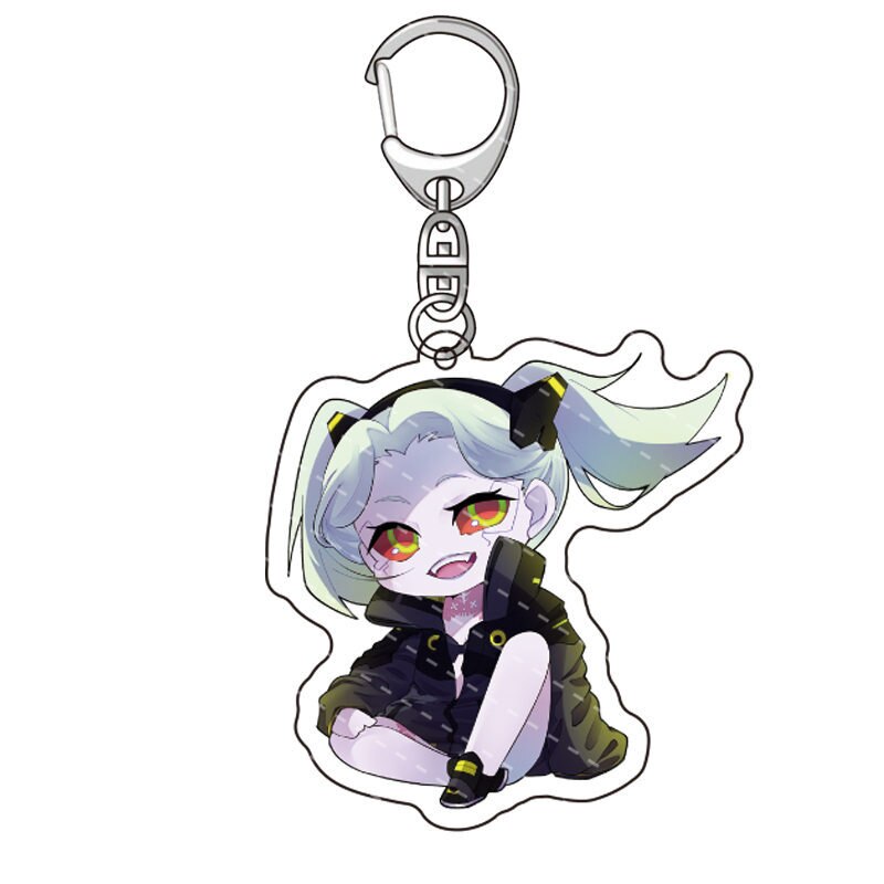 Anime CYBERPUNK EDGERUNNERS Lucy Cute Acrylic Figure pendant keychain Keyring Collection Model Toy Cosplay