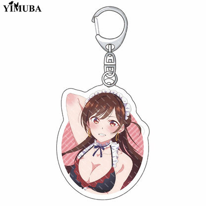 Anime Rent A Girlfriend Kanojo Okarishimasu Charm Keychain Ichinose Chizuru Asami Nanami Sakurasawa Sumi Sarashina Ruka Keyring