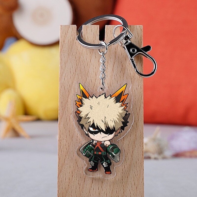 Keychain Anime Character My Hero Academia Deku Acrylic Keyring Japanese Cartoon Bag Handbag Gift For Student Comic Fans