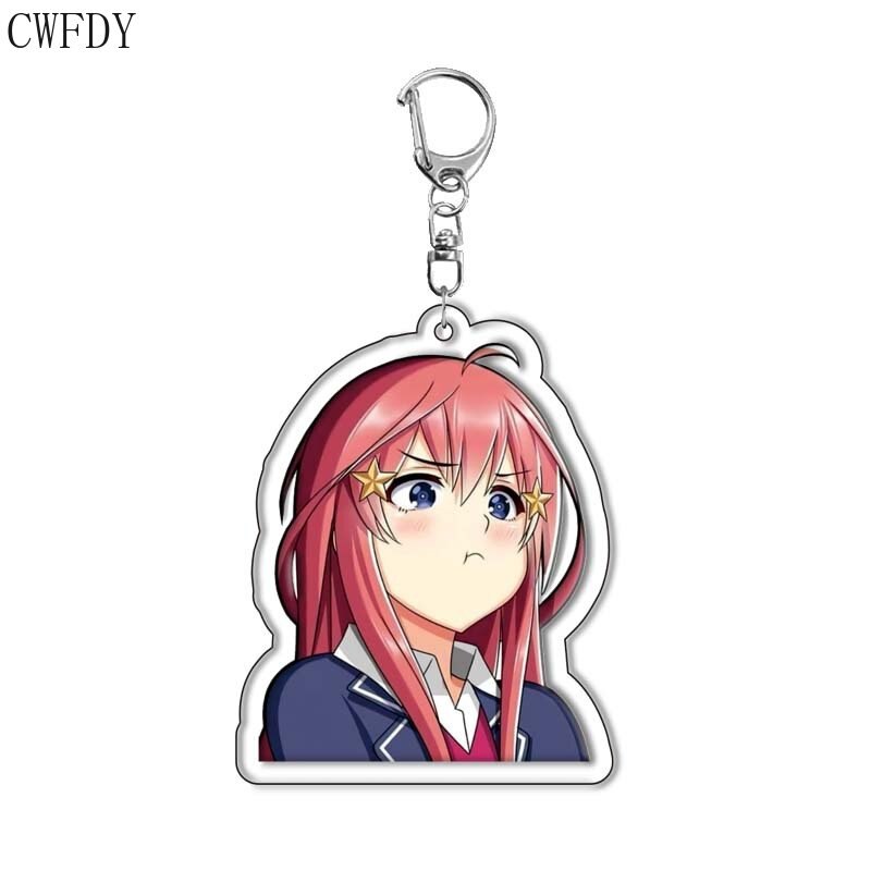 The Quintessential Quintuplets Keychain Anime Figure Nakano Ichika Nino Miku Yotsuba Itsuki Sisters Acrylic Charm Key Chain Gift